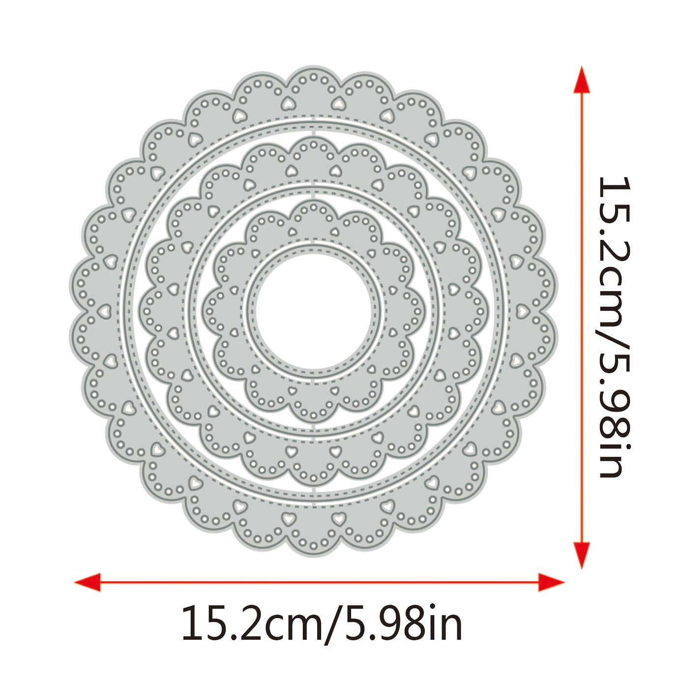 Image of 1pc Metal Cutting Dies Round Flower Wreath Paper Craft Knife Mould Blade Punch Stencils Dies
