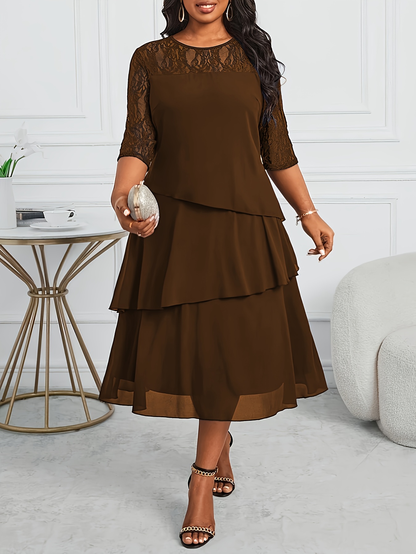 elegant maternity dresses Elegant Long Sleeve Floor Maternity Dress for Photoshoot
