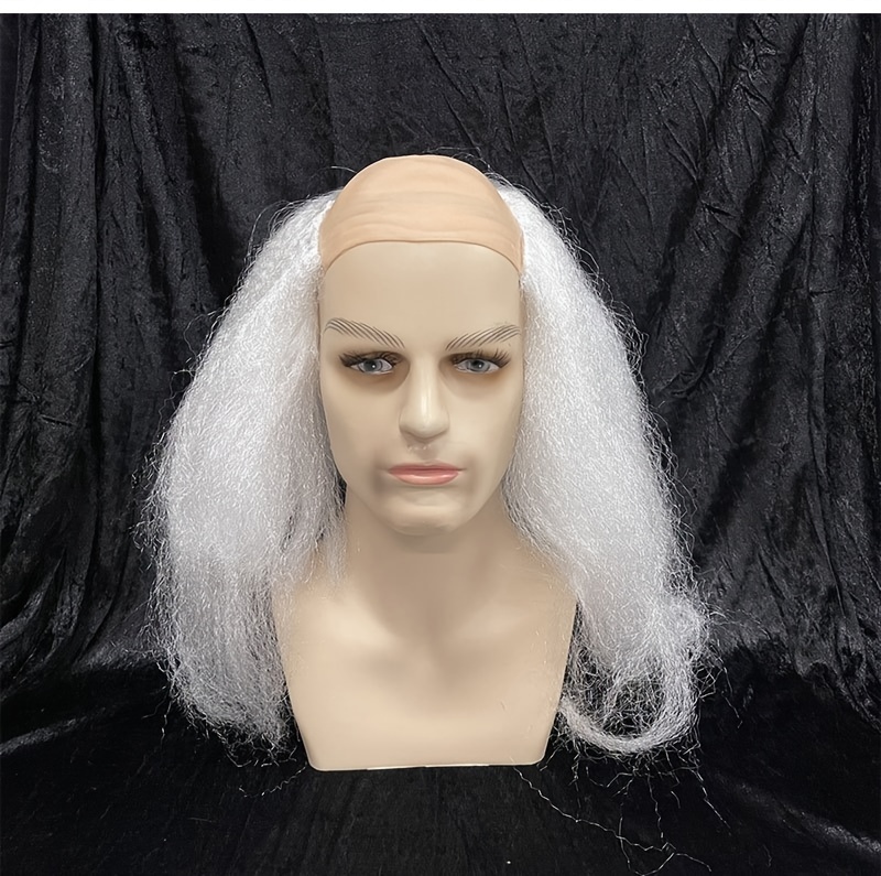 Funny Wigs For Costume Parties, Cosplay Games, Performances, Bald Wigs, Black Scalp Wigs, White Christmas Wigs, Yellow Funny Wigs, Birthday Party Costumes, Party Dress-up Accessories details 2