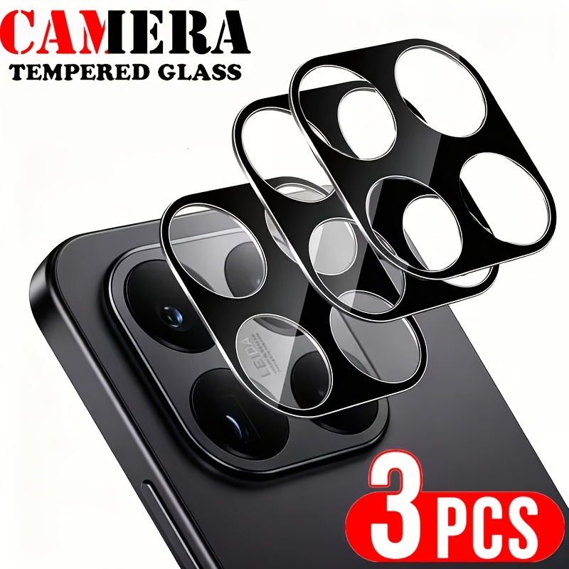 TEMU 3pcs Camera Glass For Xiaomi 17t Pro Camera Lens Protector Case Friendly Premium 9h Hardness Tempered Glass For Xiaomi 17t