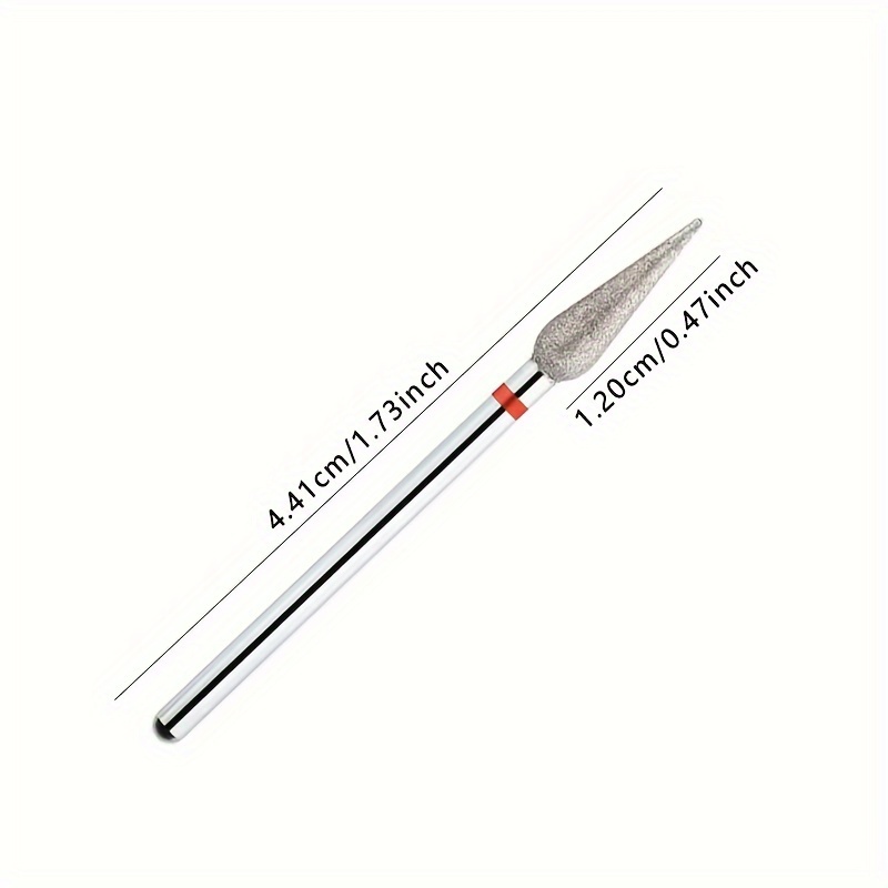 4pcs Drop Shape Carbide Cuticle Clean Burr Drill Bit Set