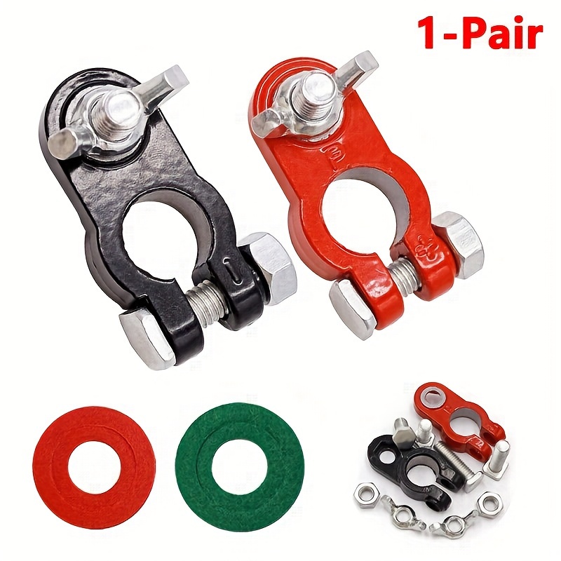 

1 Besper Universal Car Battery Terminals, Aluminum Alloy , & Joint Clamps -corrosion Washers