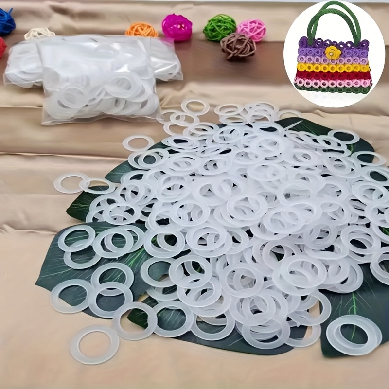 150 White Crochet Rings, Suitable For Knitting And Crochet Handbag Additions, Theme Handicraft Auxiliary Tools, Crochet Additions