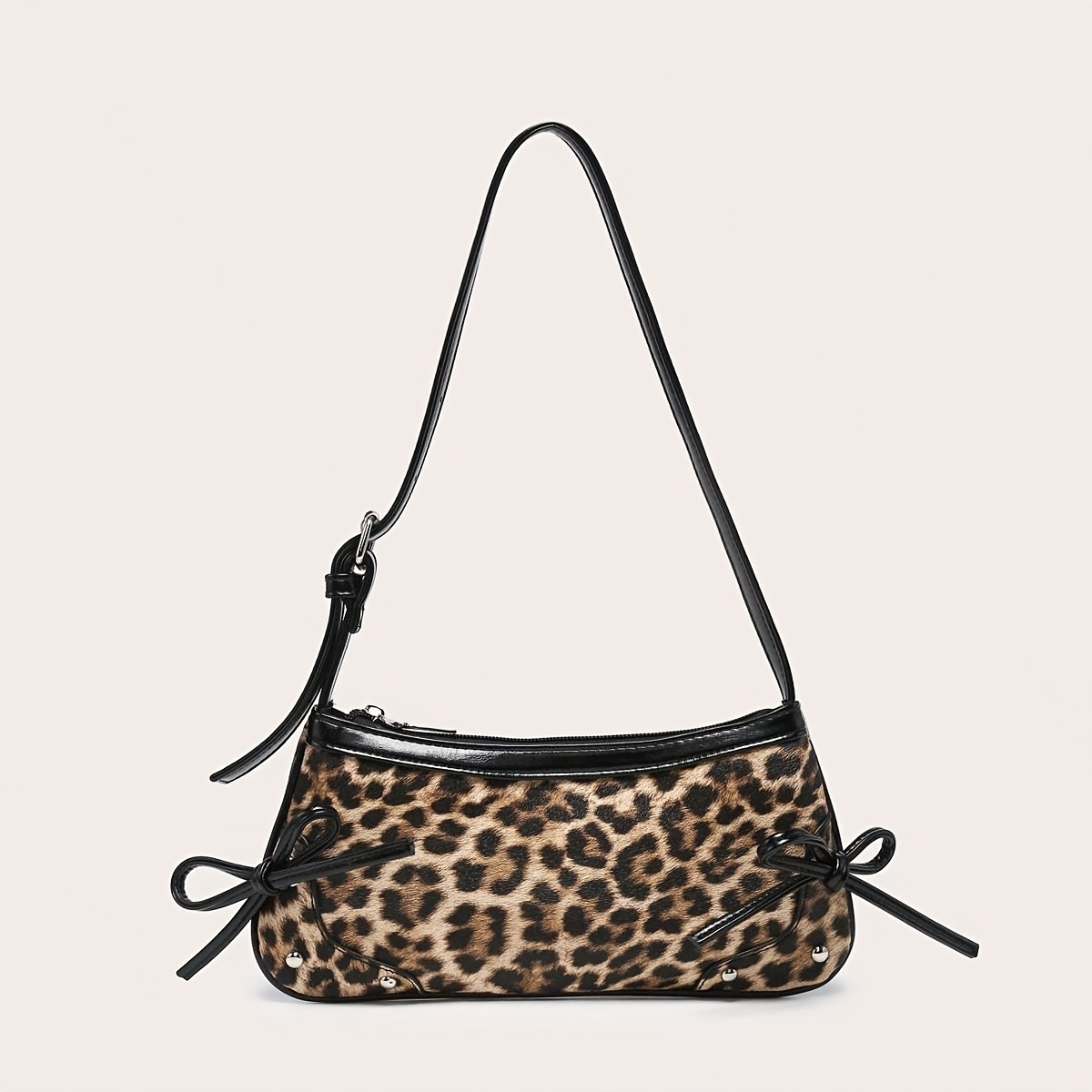 7*1様 y2k archive leopard leather shoulde Jean Colonna Y2K 00s Vintage Leopard Print Faux Leather