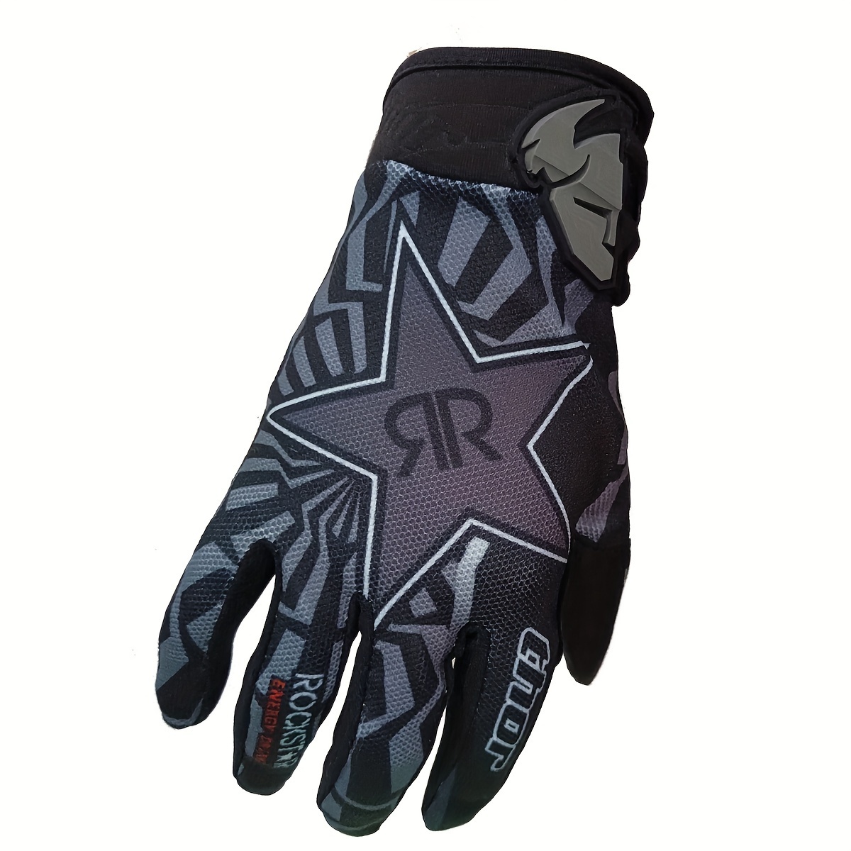 

Men's Stylish Full-finger Motorcycle Gloves - Windproof & Durable With Hook-and-loop Fastener Closure For Outdoor Riding