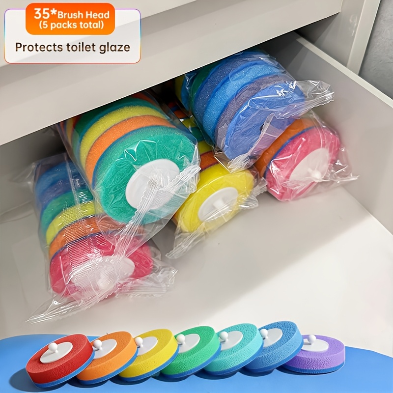 E-shop Toilettenbürste mit Stiel, Bürstenkopf-Set, Toilettenbürste für den Haushalt, ideal für die Badezimmernutzung, Reinigungsmittel,