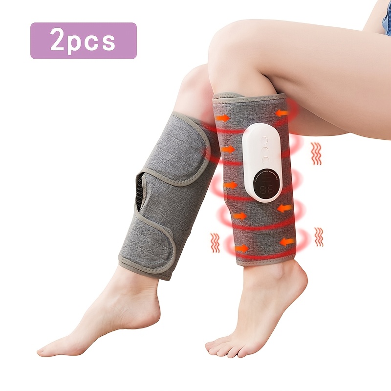 TEMU 1pc/2pcs Wireless Air Pressure Calf Massager With Heating, 2500mah Large-capacity Lithium Battery, Multiple Massage , Enjoy Leg Relaxation ,