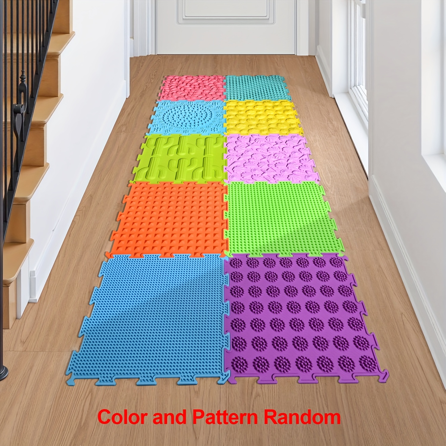 TEMU 8pcs/10pcs Silicone Interlocking Mats, Square Silicone Yoga Mats Massage Mats, Silicone Bath Mat, Washable Silicone Fitness Floor Mat, Crawling