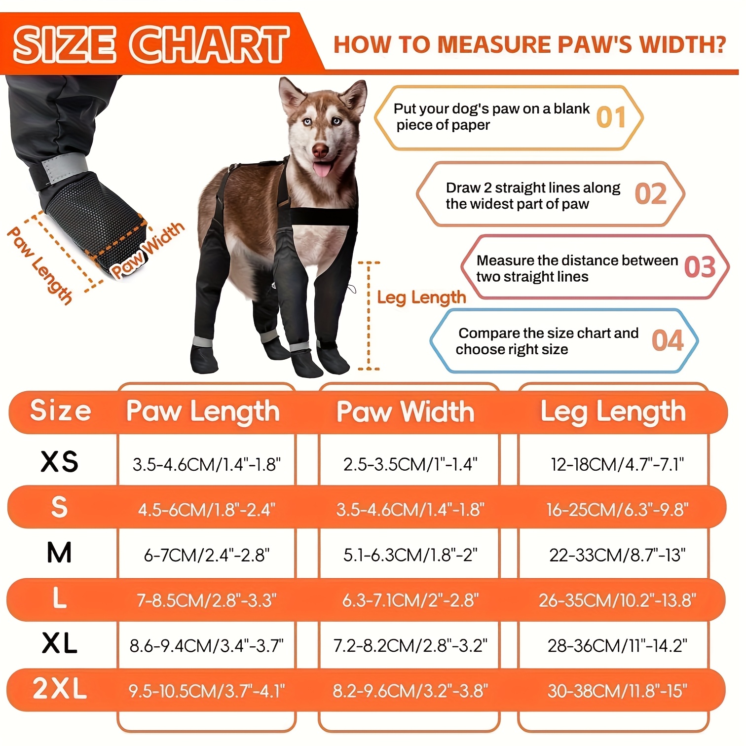 Non-Slip Dog Boots for All Sizes, Adjustable Buckle Closure