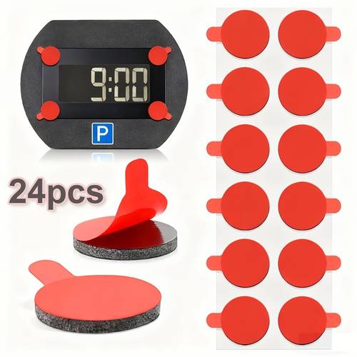 24 stück ersatzpad-set, beidseitig rutschfestes design | für die meisten fahrzeugmodelle | werkzeugfreie installation, klebepads für elektronische parkanzeigen, windschutzscheiben- -pads, moderne langlebige parkpads