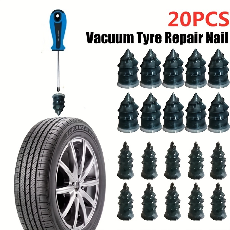 

Universal Model 20pcs Tire Repair Sealant Nails Kit With Installation Tool - Rubber Puncture Repair Plugs For Cars, Motorcycles, Trucks, Scooters - Self-service Tire Repair Accessories