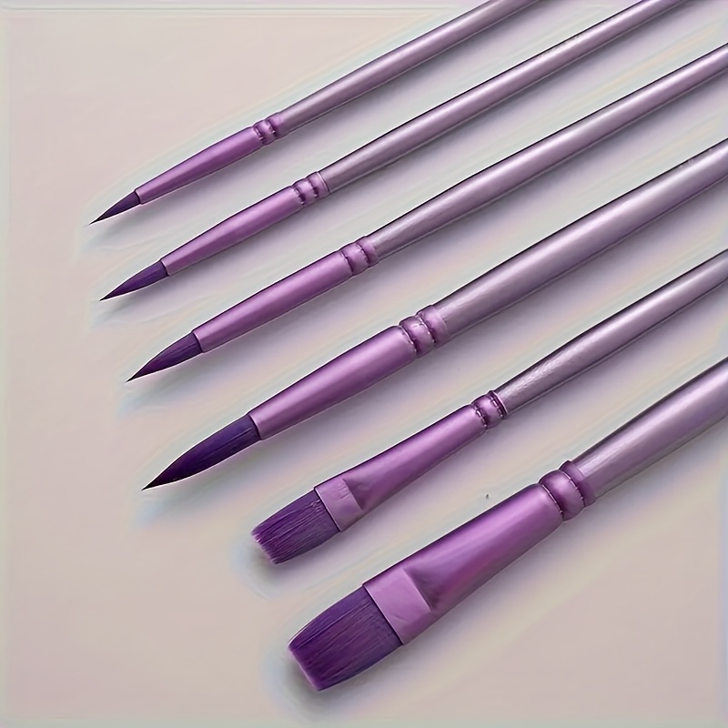 4pcs/6pcs High Quality Professional Painting Brushes For Watercolor, Acrylic And Oil Painting
