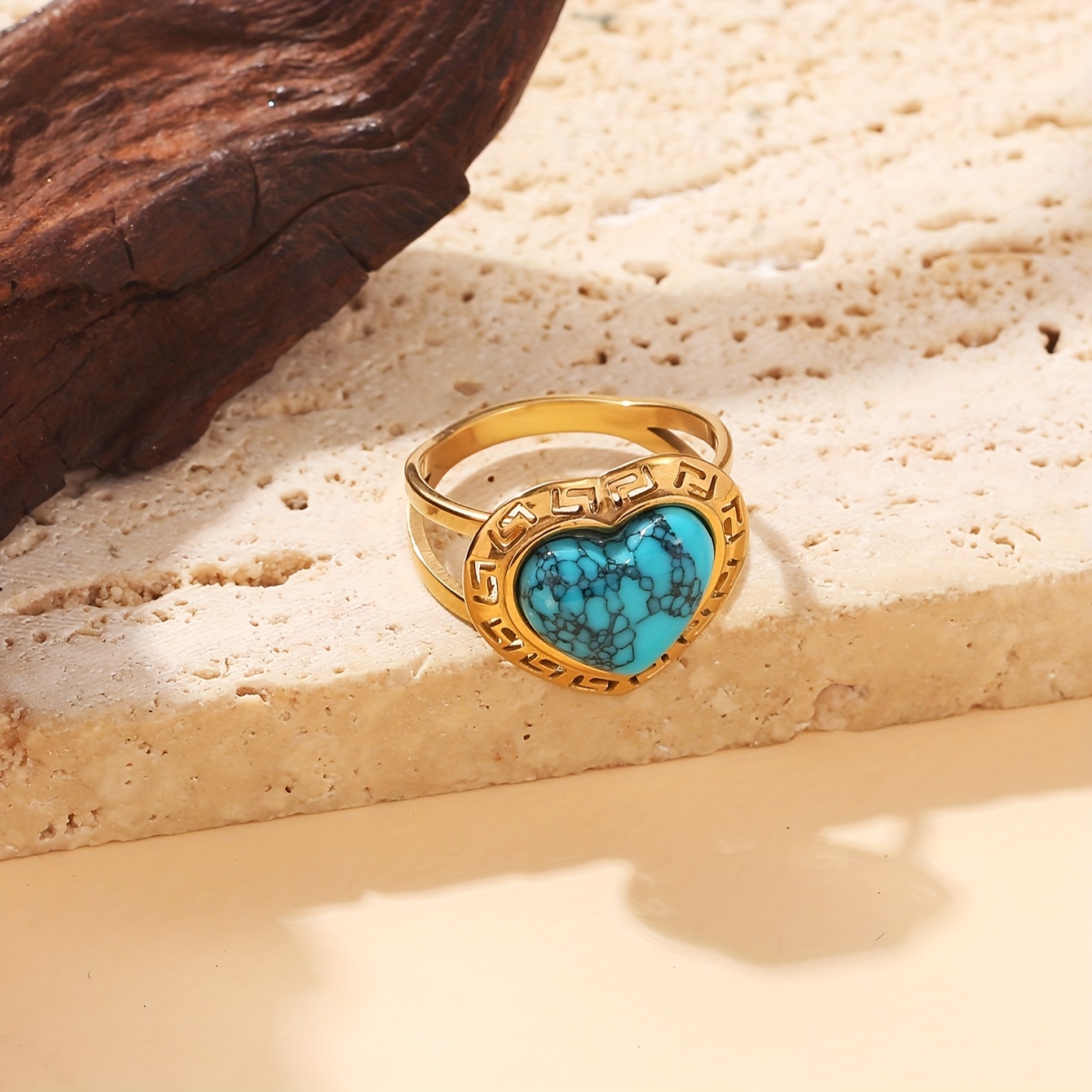 Stylish Stainless Steel Geometric Retro Ring