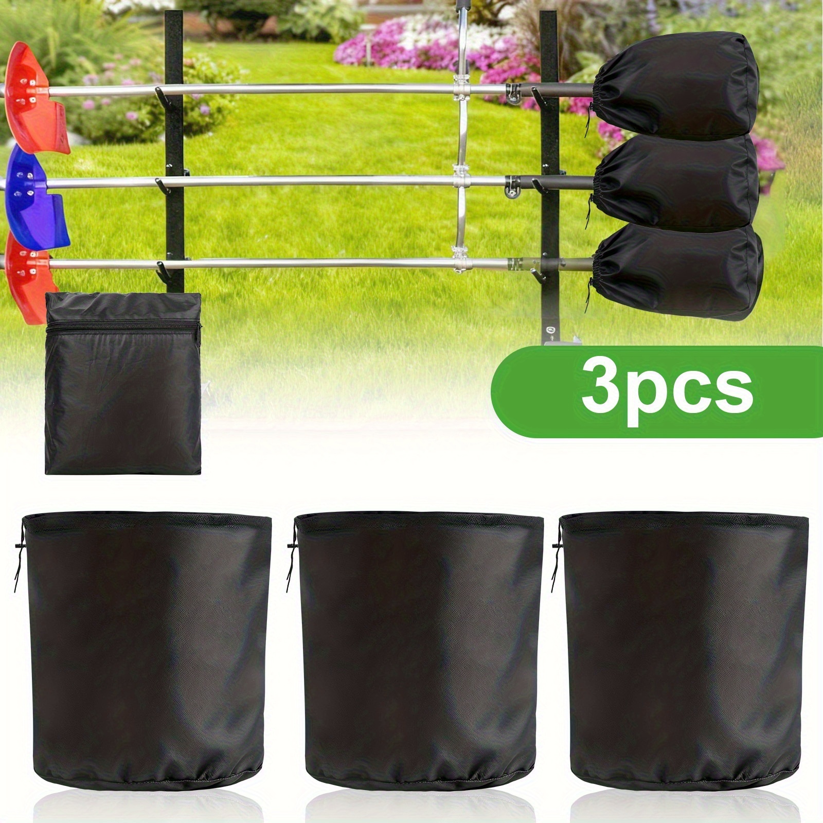 Temu – TEMU 3pcs Heavy-duty Trimmer Engine Covers, Protection With Adjustable Drawstring, Fit For Lawn Mowers, Hedge Trimmers, Chainsaws, Christmas Gift