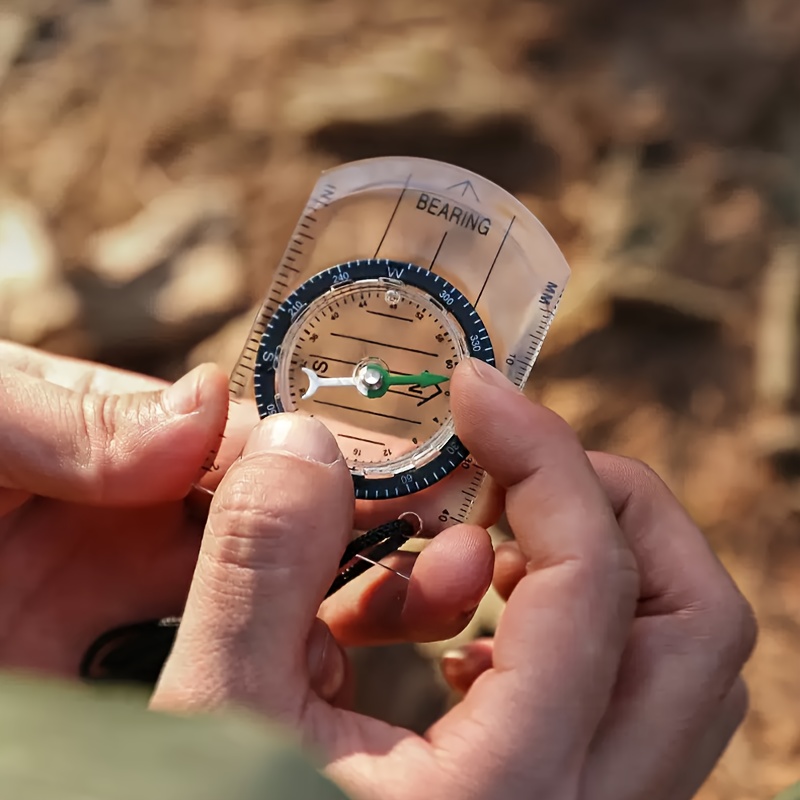 3pcs Transparent Baseplate Compass Scale