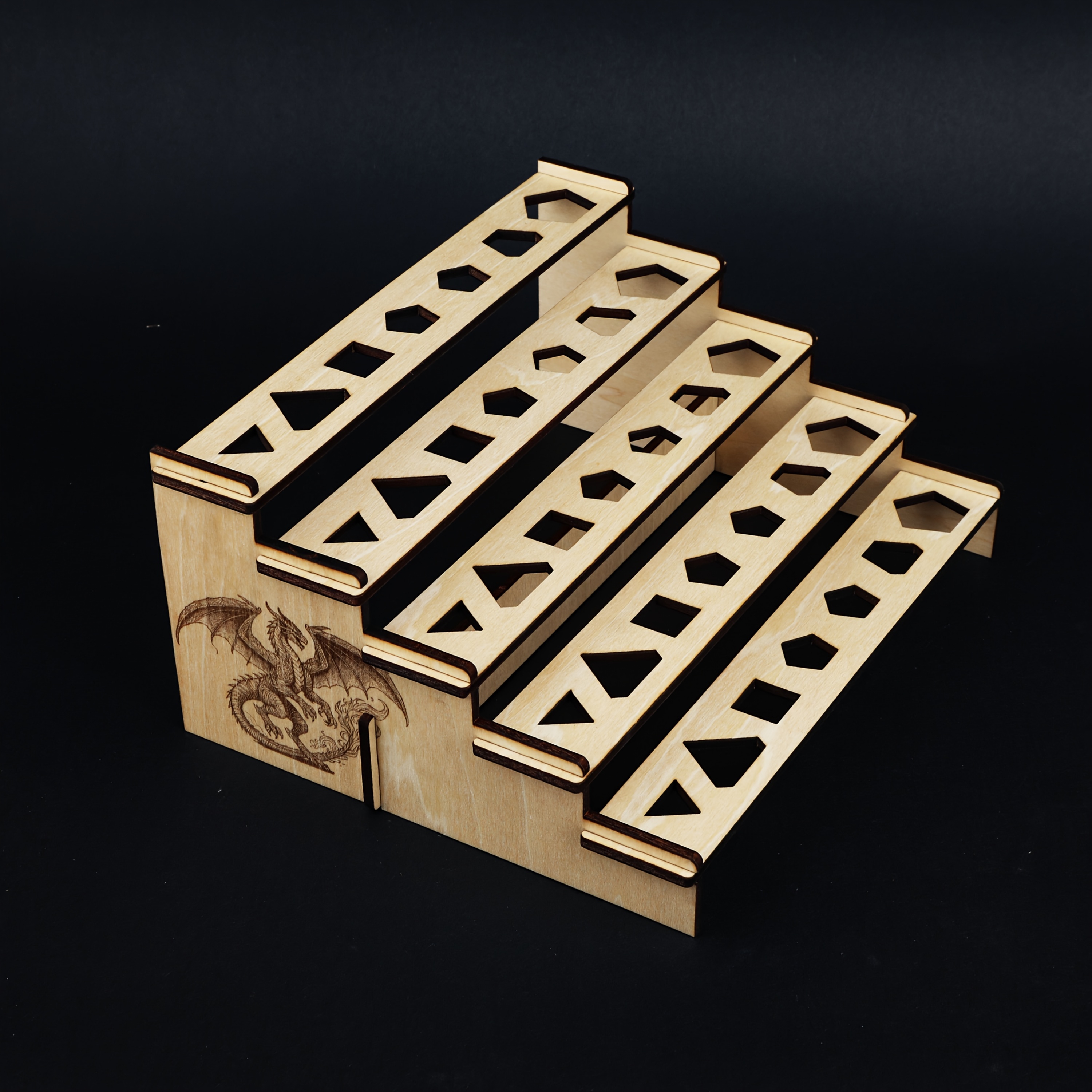 Image of 5-tier Dice Display Stand - Easy Assembly Dice Holder For Common Dice, Compact Storage Solution For Tabletop , Tabletop Gaming Accessories