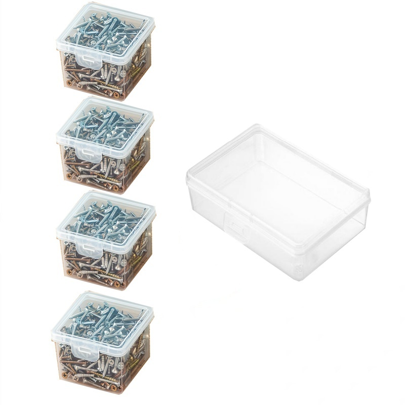TEMU Ensemble de 5 pièces ( courtes + Une longue) 9,6 cm * 7,6 cm * 3,5 cm, Boîte à outils de pièces de quincaillerie 8 cm * 8 cm * 6 cm, Vis en