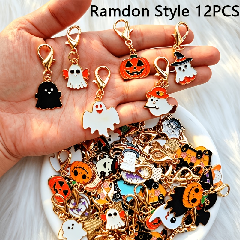 TEMU Ensemble de porte-clés d' d'Halloween 12/24 pièces pour hommes adultes - Cadeau d'automne pour fête d'Halloween, scène de bar, , remerciement -