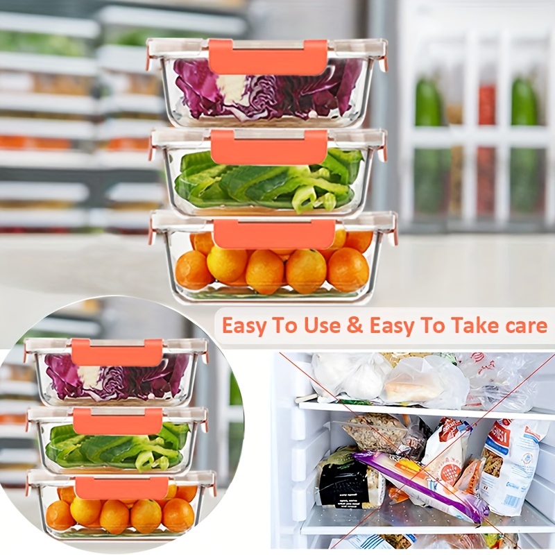 stackable 20pcs glass food container 10 lids 10 containers multi purpose meal prep and pantry with airtight lids oven microwave refrigerator and dishwasher safe durable space saving design   heating   and organization Product details 6