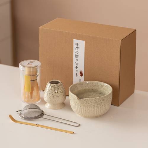 matcha whisk set of 5 ceramic matcha bowl and bamboo whisk kit with scoop and sifter portable matcha making tools for home use