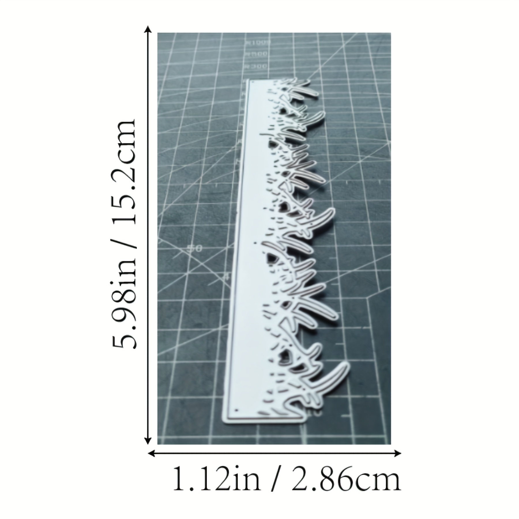 Image of 1pc Grass Border Cutting Dies, New Arrival Die Cuts, Embossing Scrapbooking Supplies, Template Mould, Photo Album Decorative Paper Die Cuts For Card