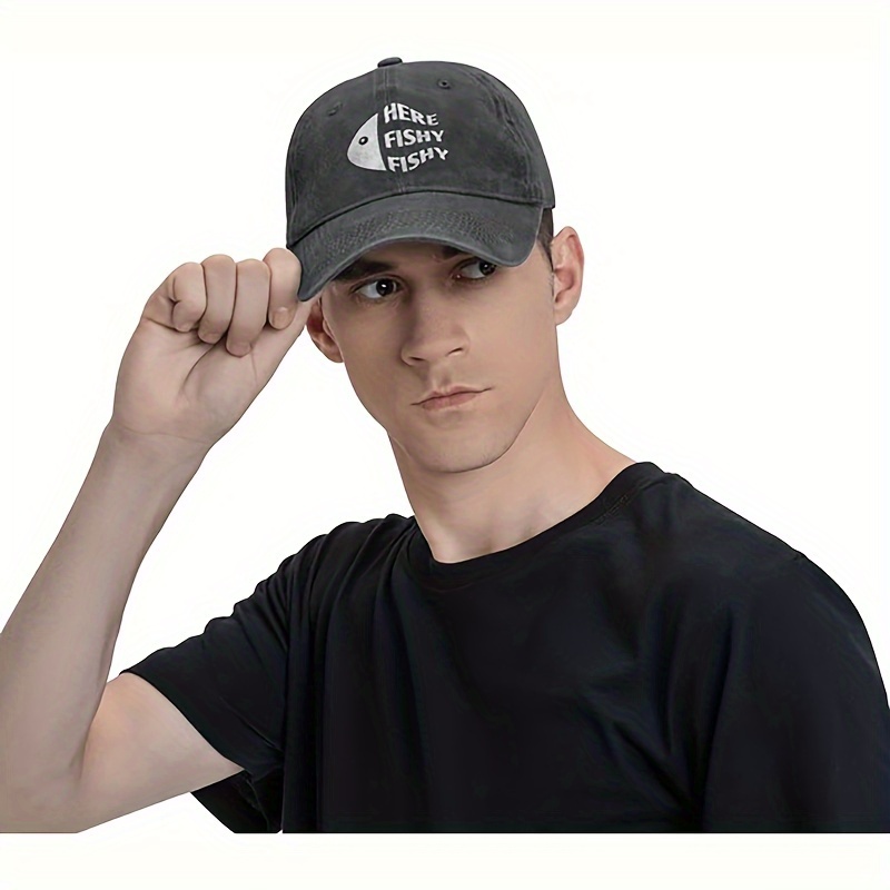 

1pc "" Letter Print Washed Baseball Cap, Hand Washable, Woven, 100% Material, Essential Fishing Travel Hat