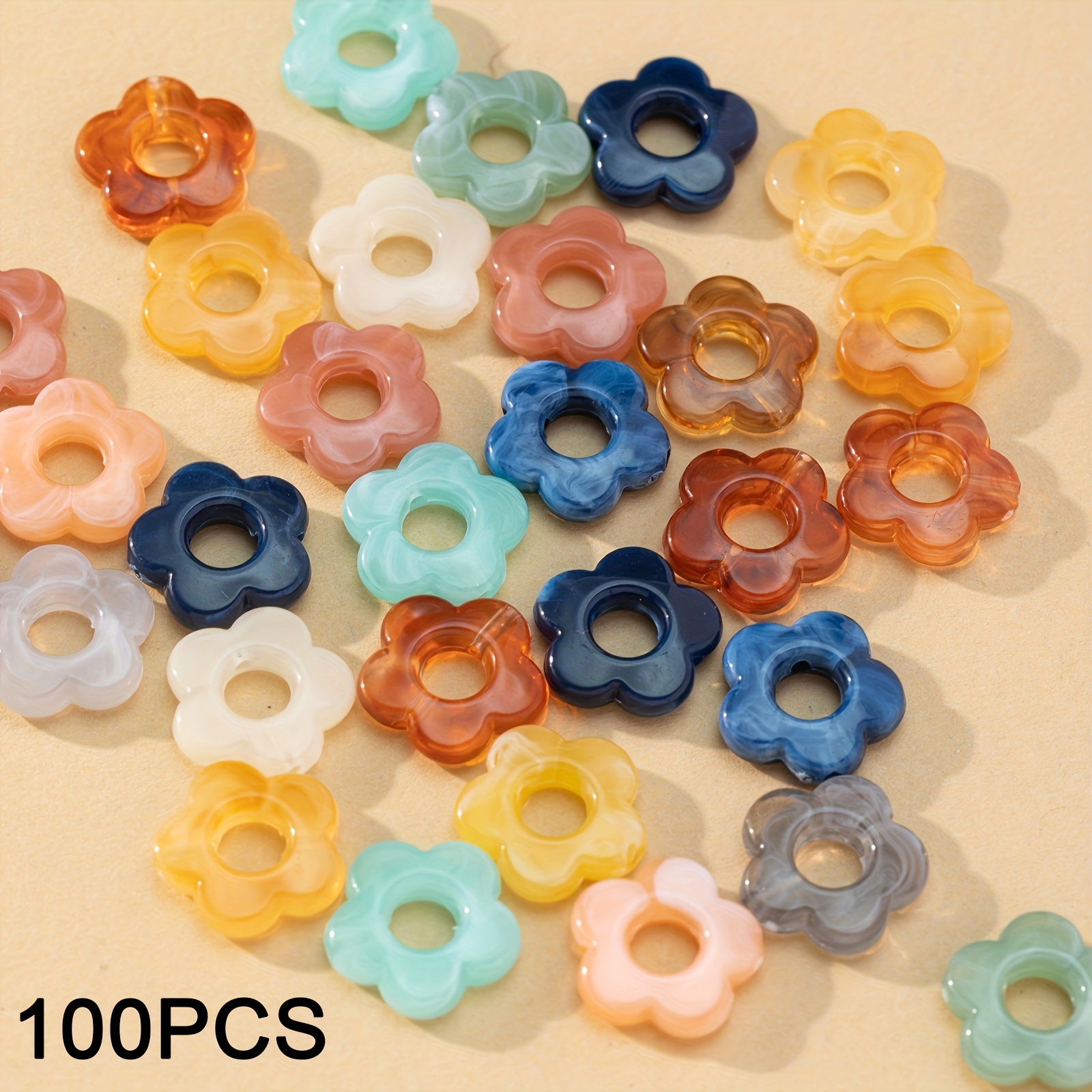 TEMU 100pz Perline Acriliche Miste per Creazione Gioielli - Ideali per Collane e Braccialetti, Forniture per Artigianato