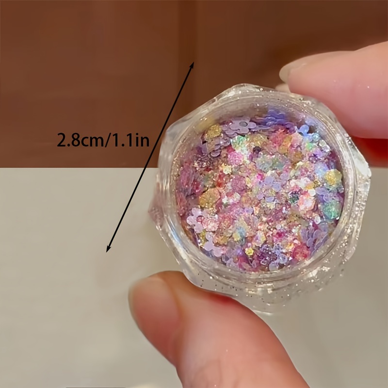 ultra thin glitter flower sequins nail art mixed shapes Temu