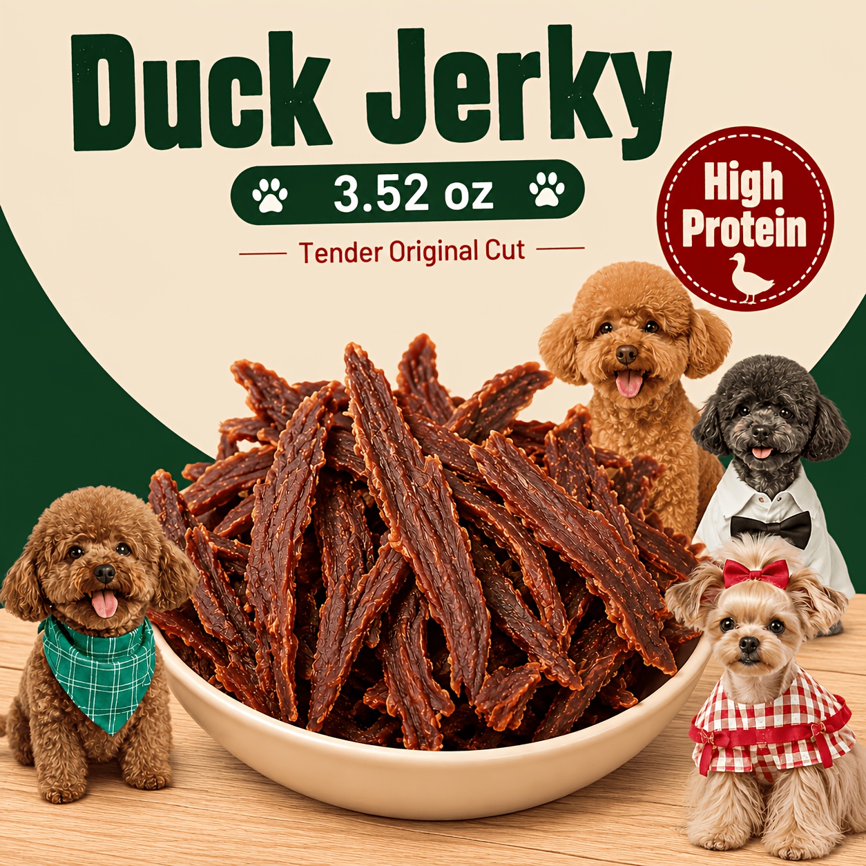 TEMU Dog Treats Suitable For Dogs - Pure Meat Chicken Jerky, High-protein Protein-, Healthy Safe Chewable Jerky Strips And Training Rewards