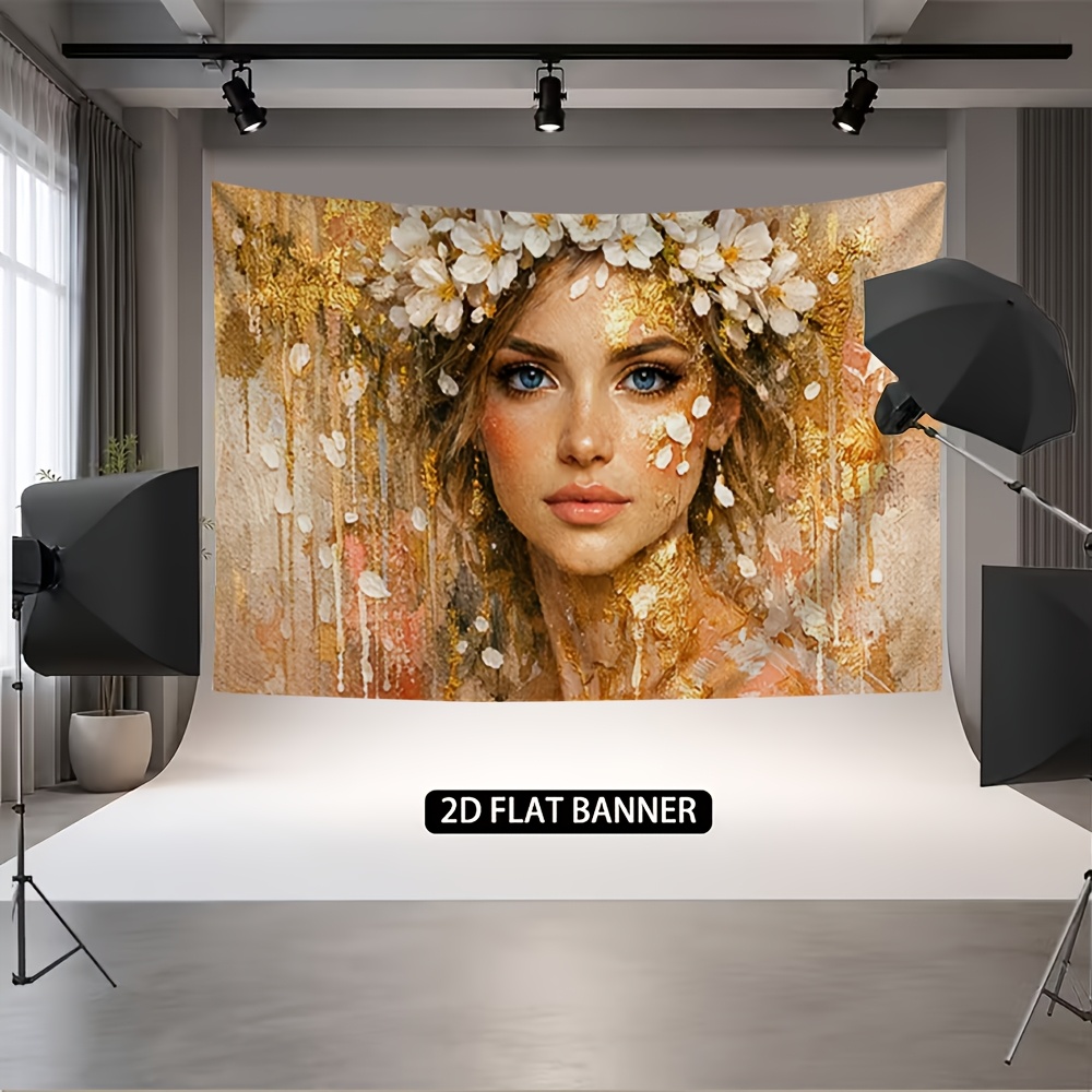 Bohemian Floral Fairy Girl Backdrop
