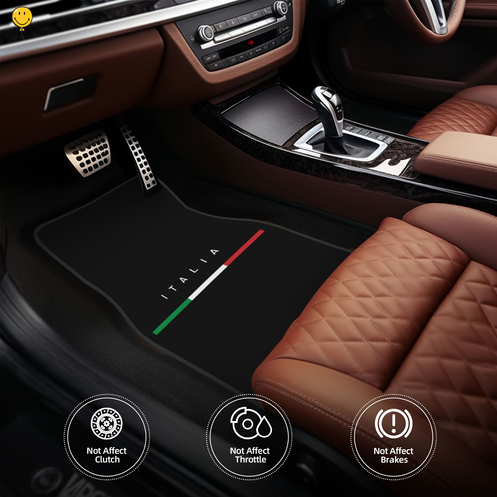 TEMU 4pcs Set Of Easy Pattern Premium Protection, Durable Material, Easy To Clean | Suitable For Cars And Suvs, Fashionable Interior Accessory,