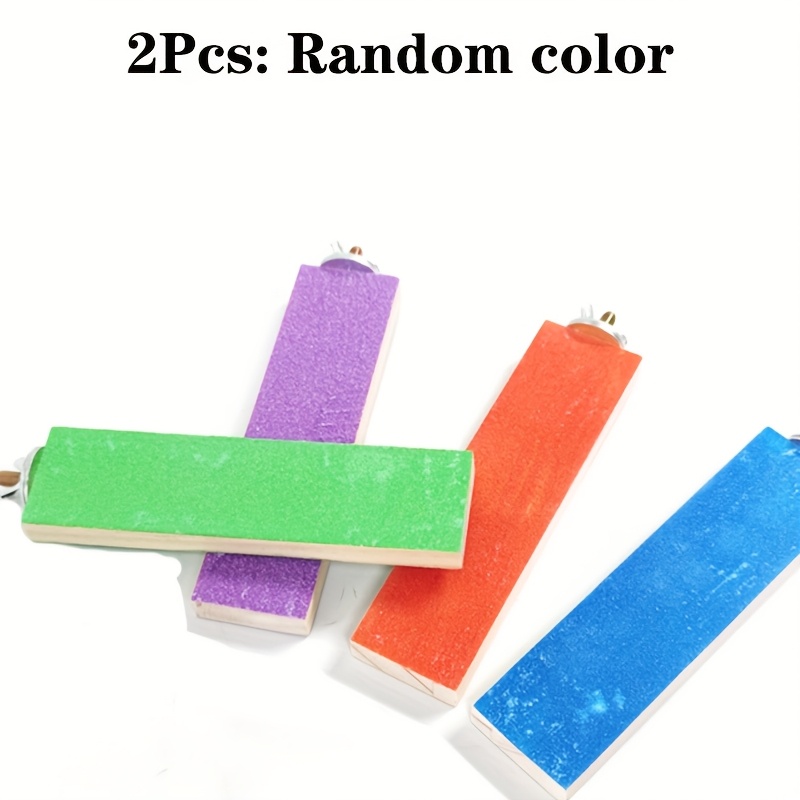 Image of 2pcs: Colorful Wooden Candy Mouse Cage Ladder | Habitat For Small Animals Climbing And Scratching, Used For Sharpening Claws, Cage Activities And For , Birdcage Additions