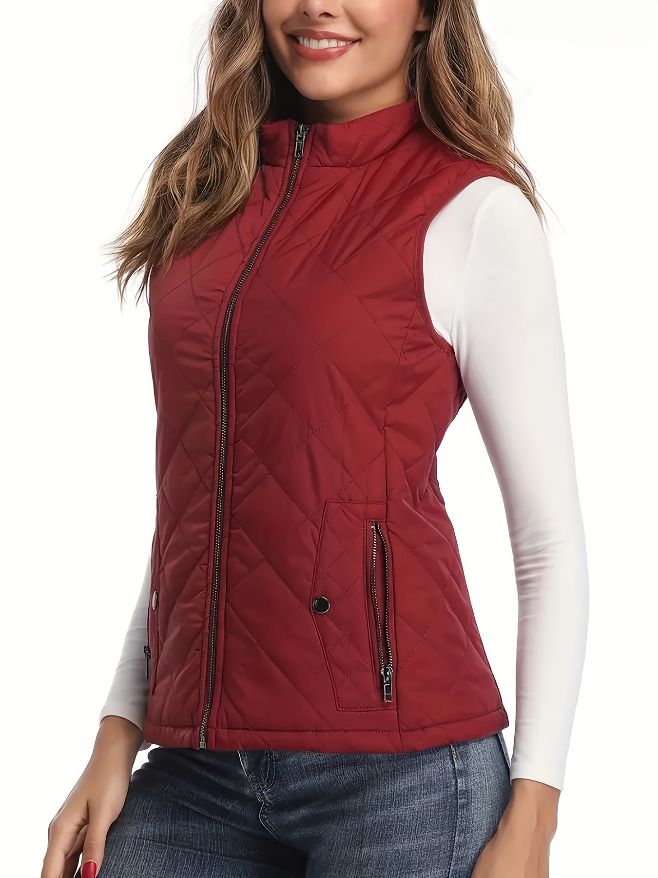 Gilet Trapuntato Leopardato Senza Maniche Per Donna – Cerniera E Tasche – UK Dispatch - Foto 6