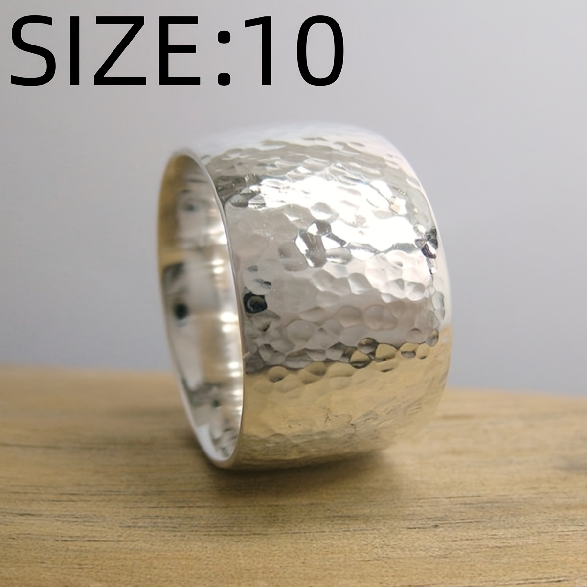 Unisex Minimalist Vintage Hammered Texture Copper Ring — Everyday Wear