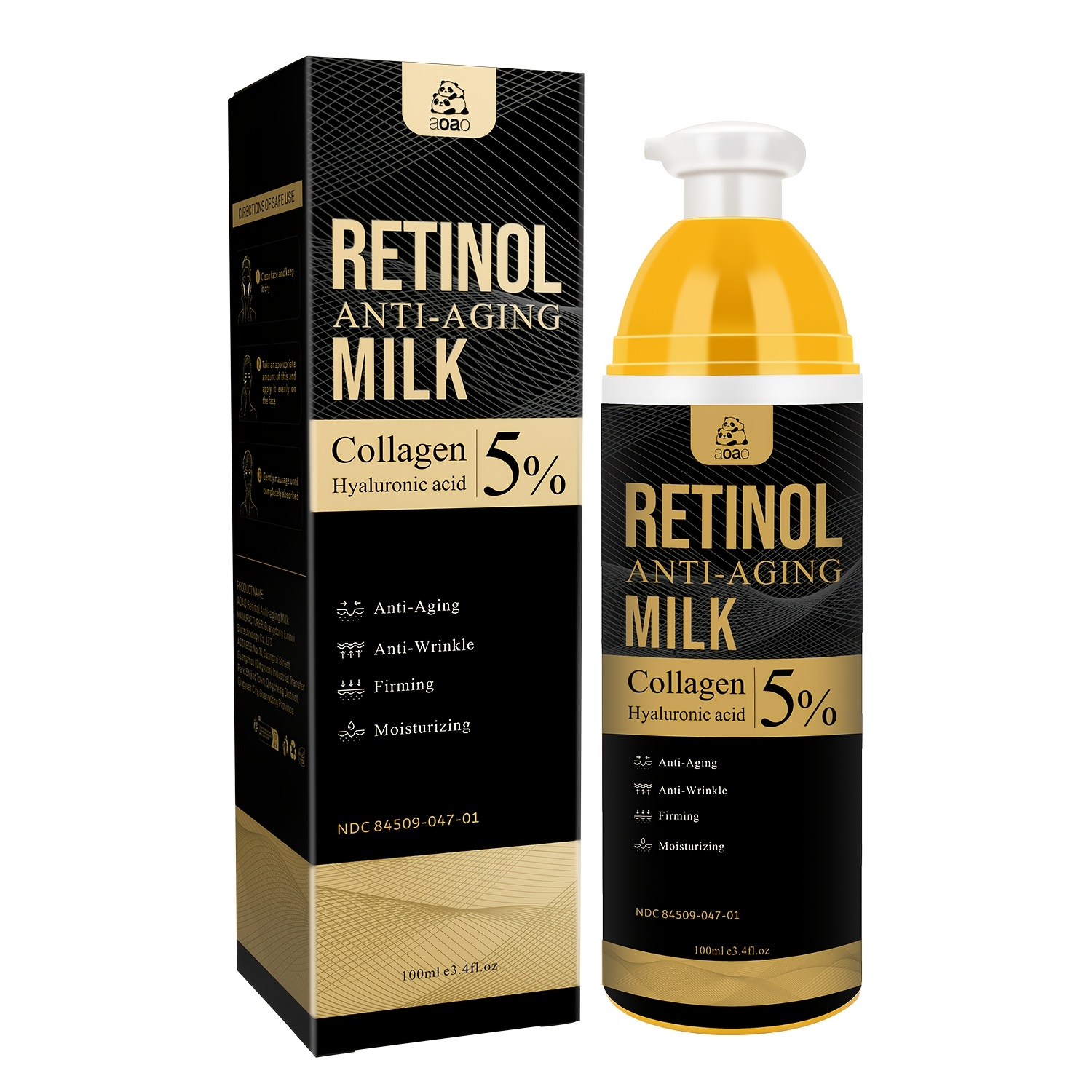 Image of Men's Lotion With Retinol, Coffee Extract, And Collagen - Firming, Nourishment For Body And , /anti-wrinkle Skincare For A -looking