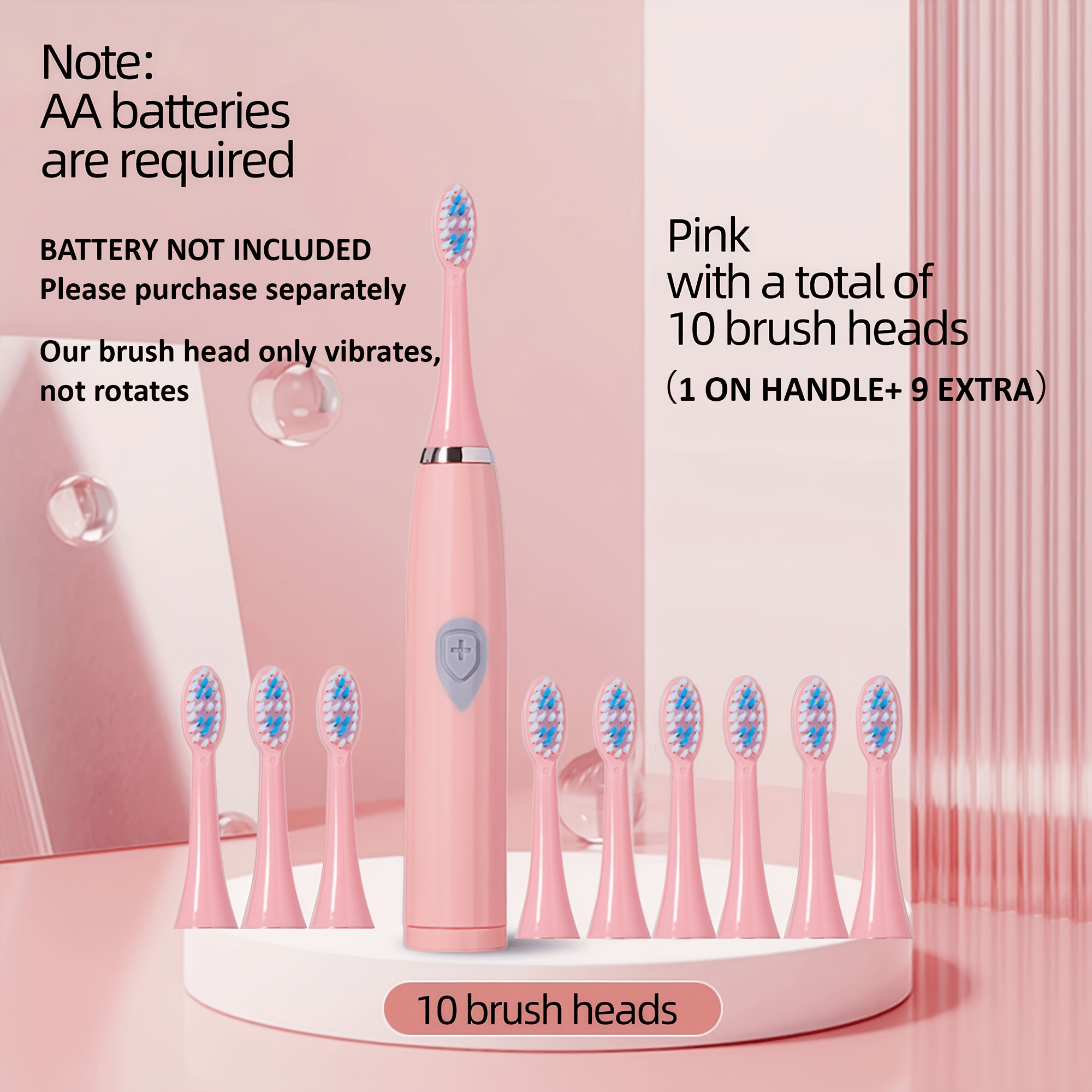Travel-Friendly Electric Toothbrush with Interchangeable Brush Heads