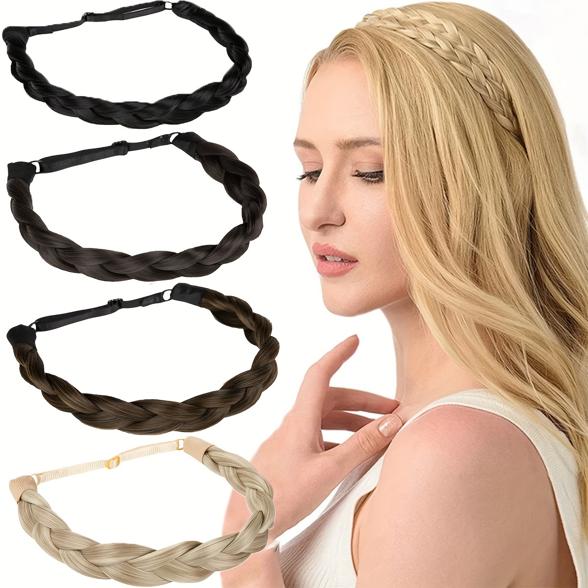 Adjustable Handmade Braided Headband Natural Fiber High - Temu Canada