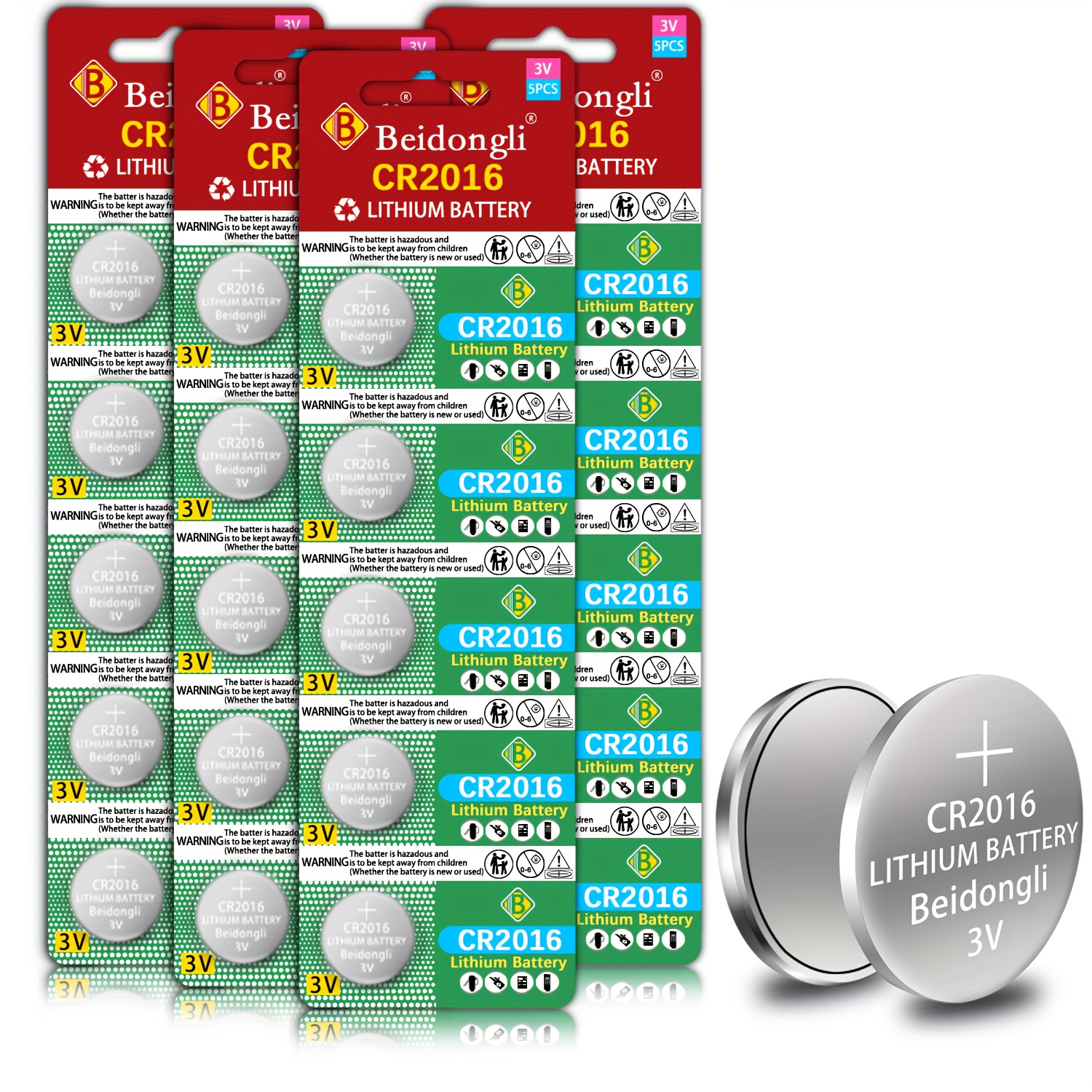 

Cr2016 3v Lithium Button Cell Battery Non-rechargeable Long- Used In Car Keys Remote Control