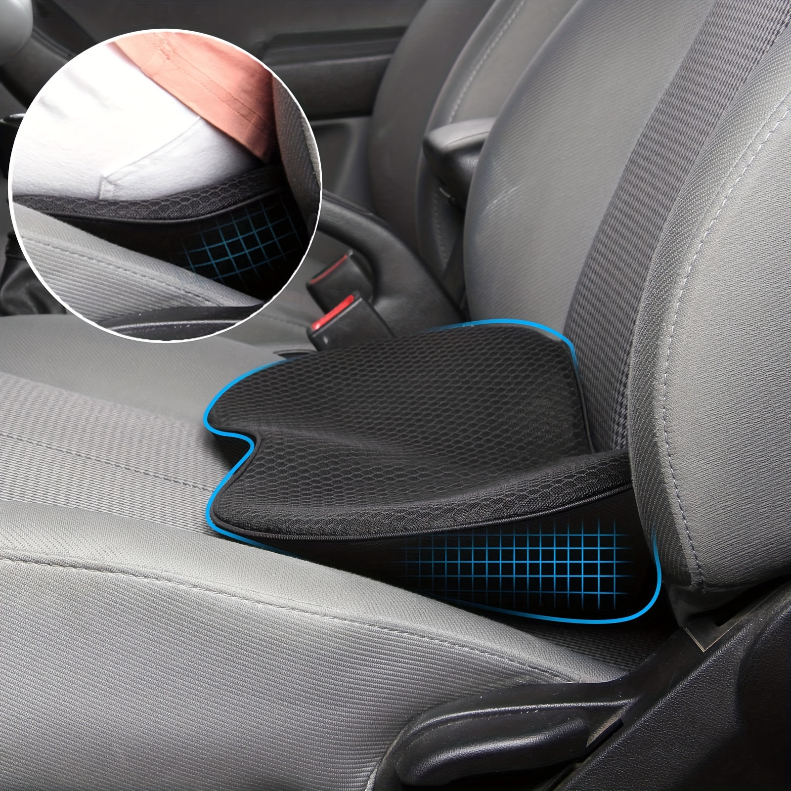 TEMU 1pc Memory Foam Chair Cushion - For Office Chair, Car Seat, Airplane & | Office Accessory For Long-sitting Workers, Drivers