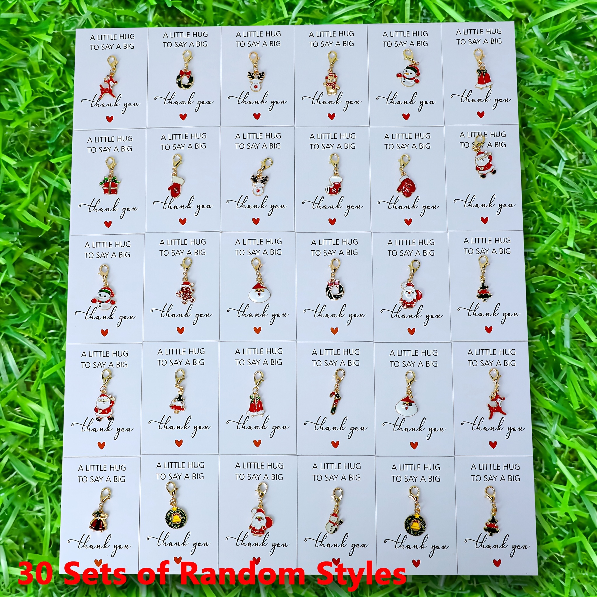 TEMU Random Style 30 Sets Of Thanksgiving Theme Keychain Set | Heart-warming Hug Shape Pendant, Unique Souvenir Of Friendship Thank You Gift, Used As