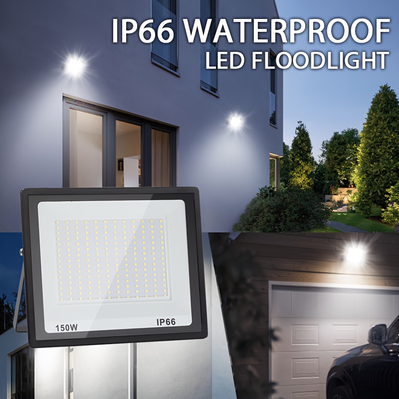 2x 100W LED Außenstrahler – IP65 Wasserdicht, 6500K Kaltweiß, 120° Winkel Für Garten, Garage & Hof