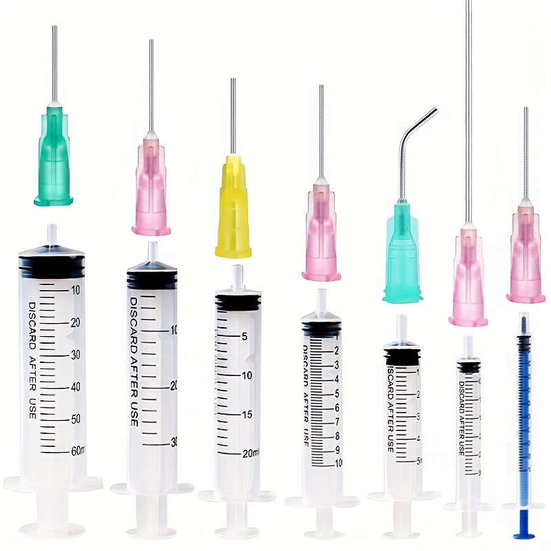 Image of 1 Set Of Multifunctional Soft Pump Syringe With Needles, Precise Graduations Experiments, Measurements, Pet Feeding & Watering (0.03oz, 0.10oz, 0.17oz, 0.34oz, 0.68oz, 1.02oz, 2.04oz)