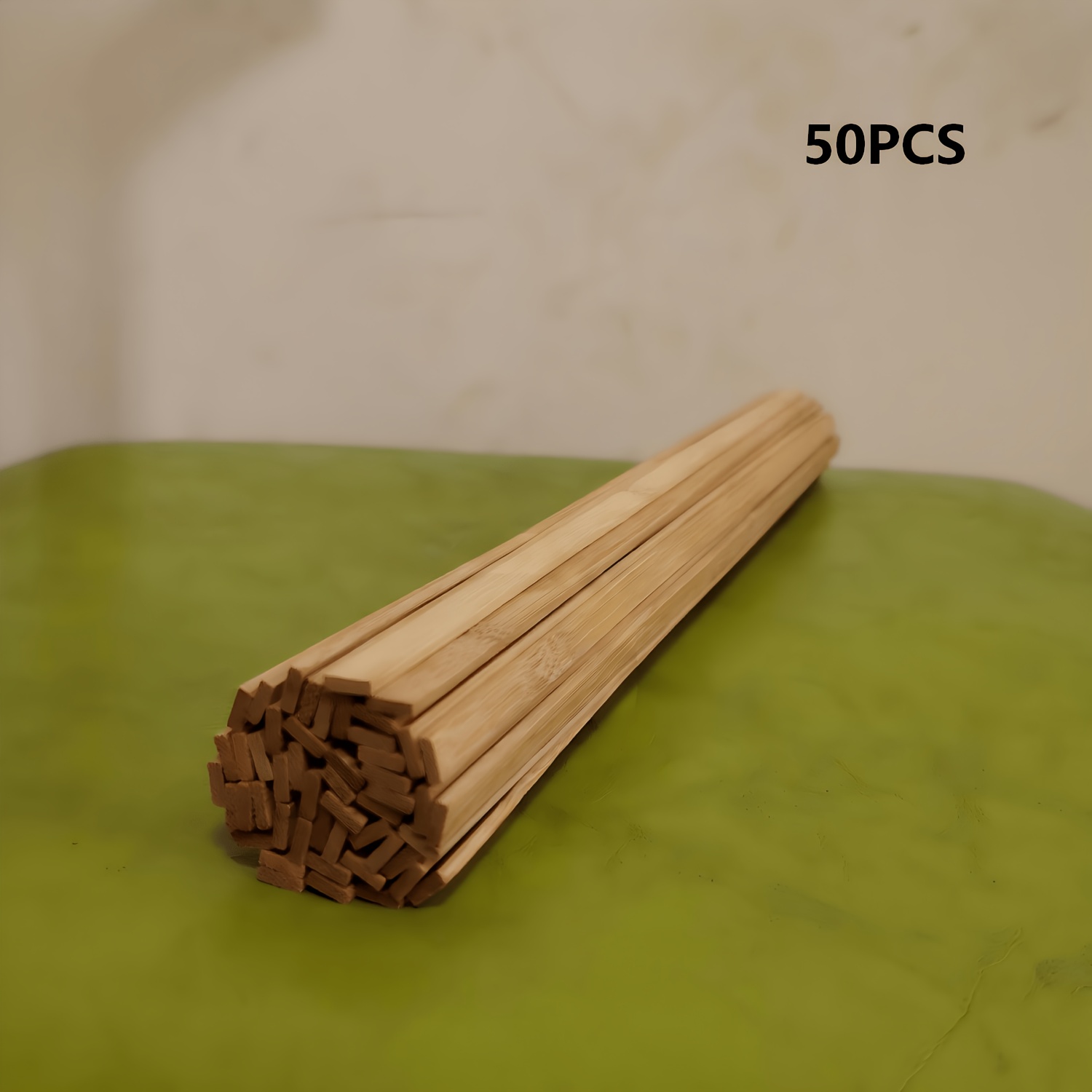 TEMU Lot de 30/50 pièces, bandes de bambou carbonisé de 40 cm de longueur, 7 mm de largeur, 2 mm d'épaisseur, feuilles de bambou carbonisé pour la
