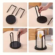 plastic disposable cup holder multipurpose cup dispenser for home office bathroom cafe paper coffee cups storage organizer rack details 3