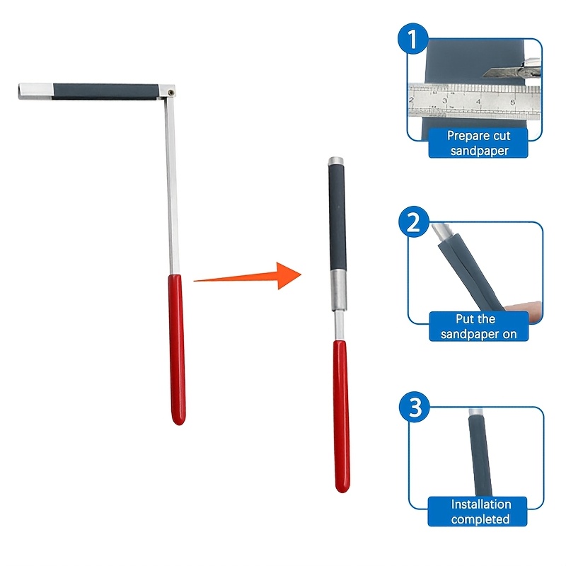 Handheld Sandpaper Polishing Rod for Jewelry and Wood