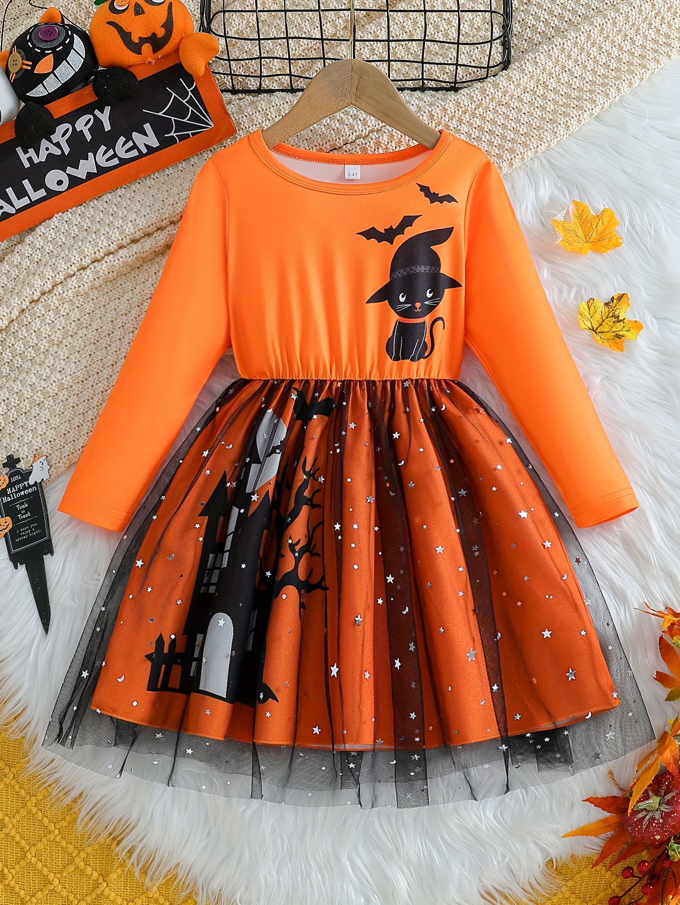 outfit in fashionable attire with our collection of black halloween dresses  for toddler girls - kids' fashion - Temu