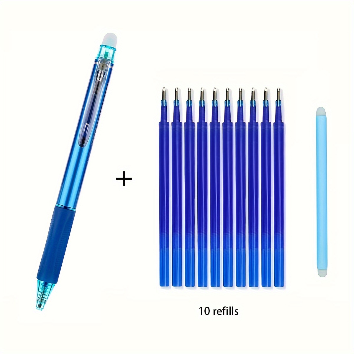 1 Set Gel Pen (1 Pen 10 Refills 1 Eraser) Erasable Pen 0.5 Erasable Heat Erasable Erasable Neutral Pen