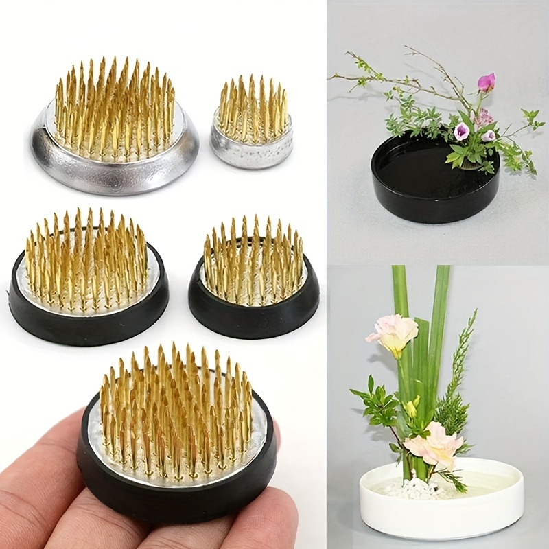 

4 Sizes Ikebana Holder Pin Flowers Floral Decor Flower Arrangement Insert Base Pin Art Fixed Tool Pin Art Decor