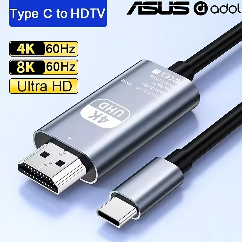 품목 사진     usb-c to hdtv 케이블, 4k@  및 2k@144hz 호환, 플러그 앤 플레이 usb-c 수컷 to hdtv 암컷, 게임 콘솔, 스마트폰, 노트북, tv용, 로스리스 전송, pc/hdtv 어댑터용