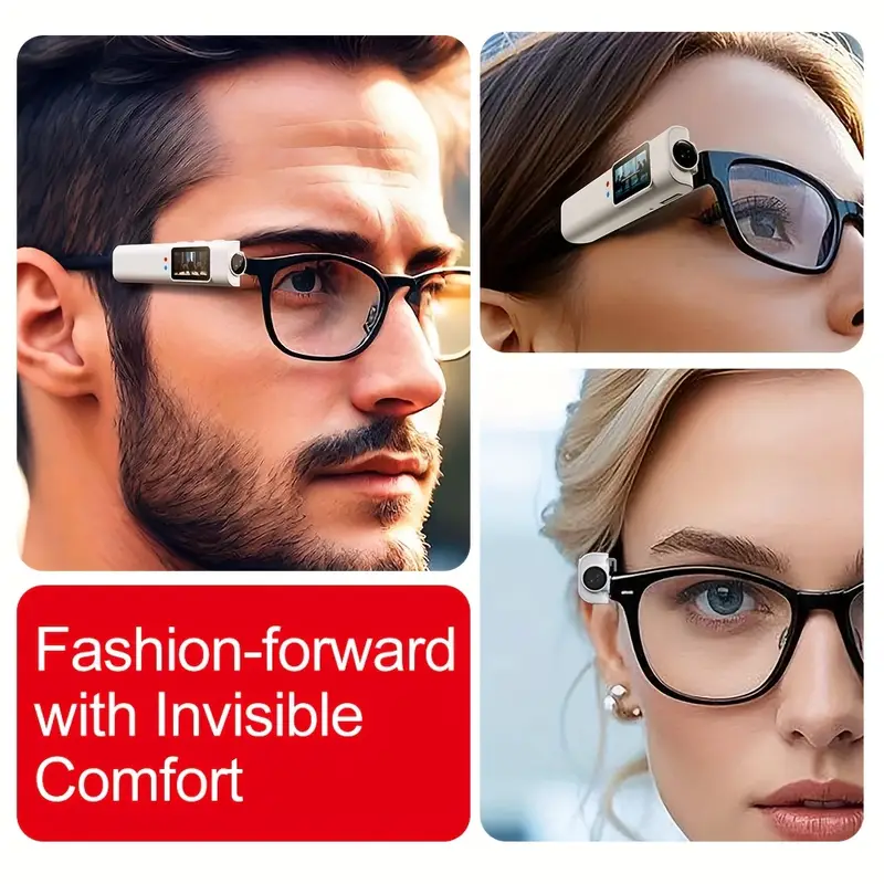 1 set view glasses camera eyeglasses clip holder sports camera with one glasses ultra light 2 7khd hd 64g memory card fisheye lens auto focus rechargeable lithium battery polymer wi fi functionality 2 4 ghz wireless for sports camera Product details 4